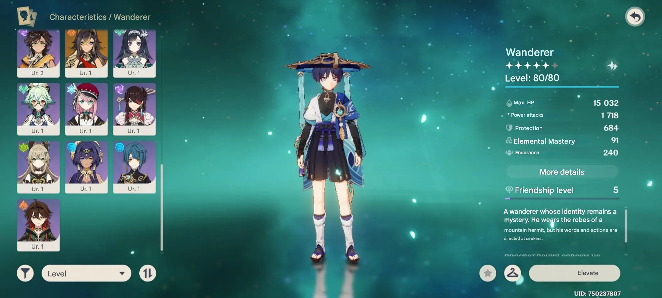 GI1371 Wanderer C2 + Tulaytullah, Faruzan C6, Layla C6, Mona C1, Beidou C6 